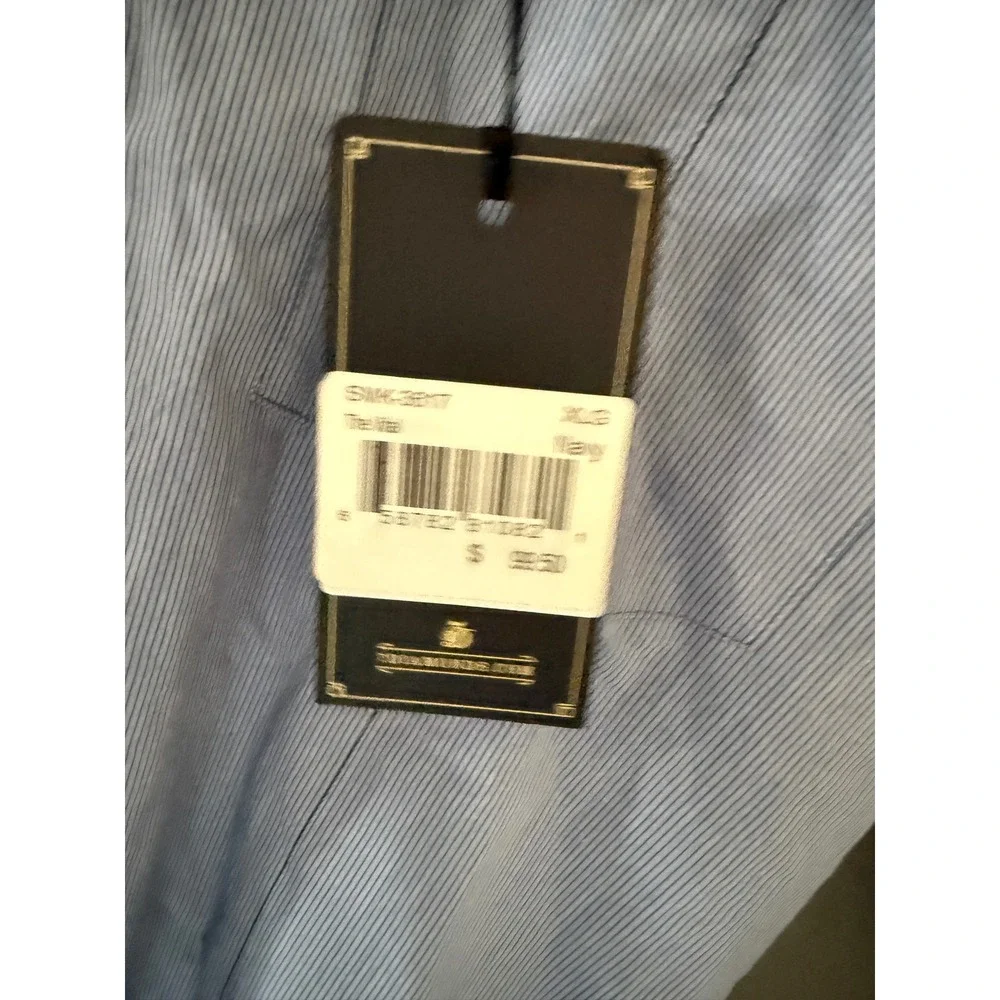 7 Diamonds Trevi Mens XL Blue Pinstripe Long Sleeve Button Down Cotton Shirt NWT